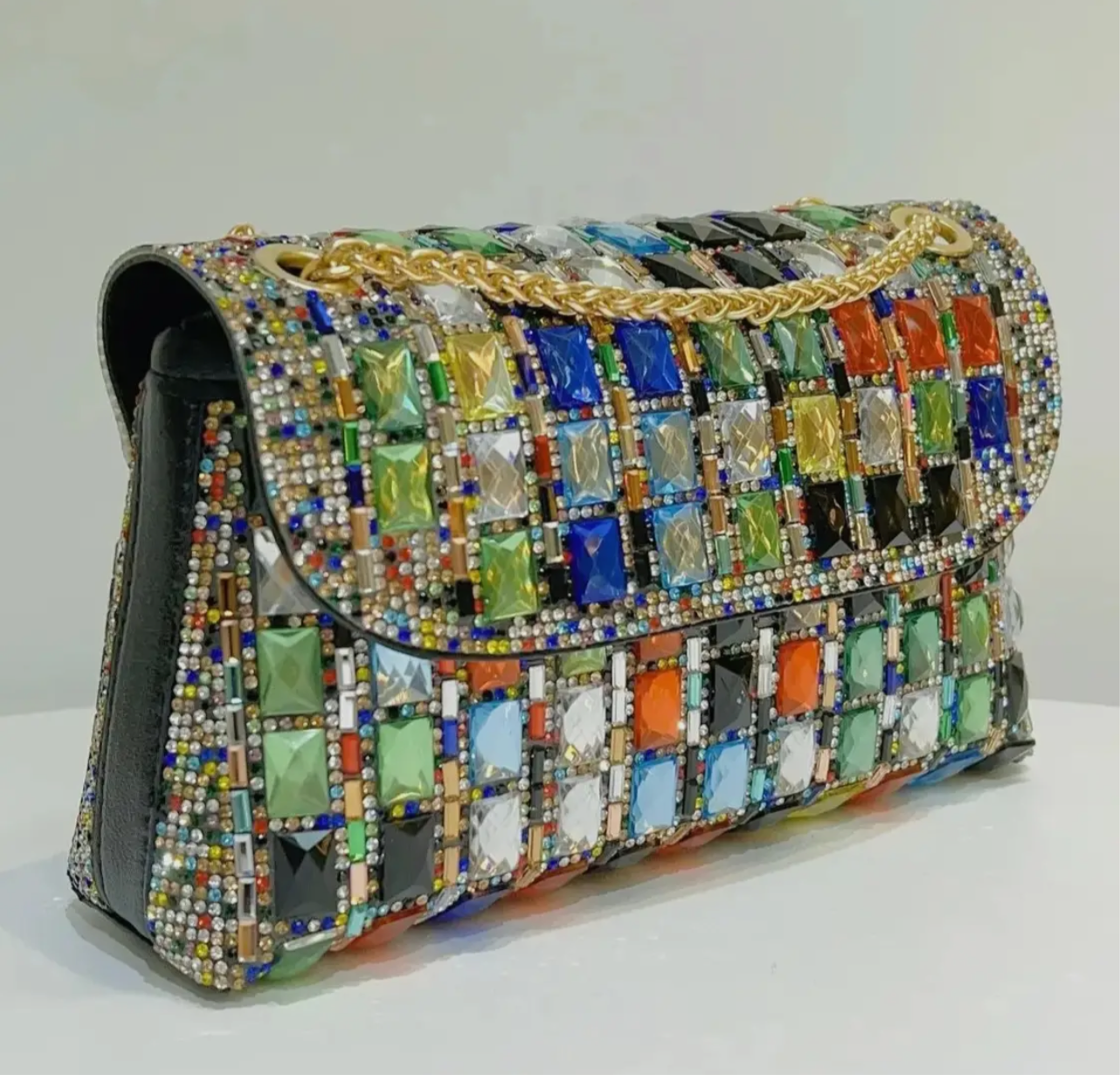Celebrity Multi Color Rhinestone Bag