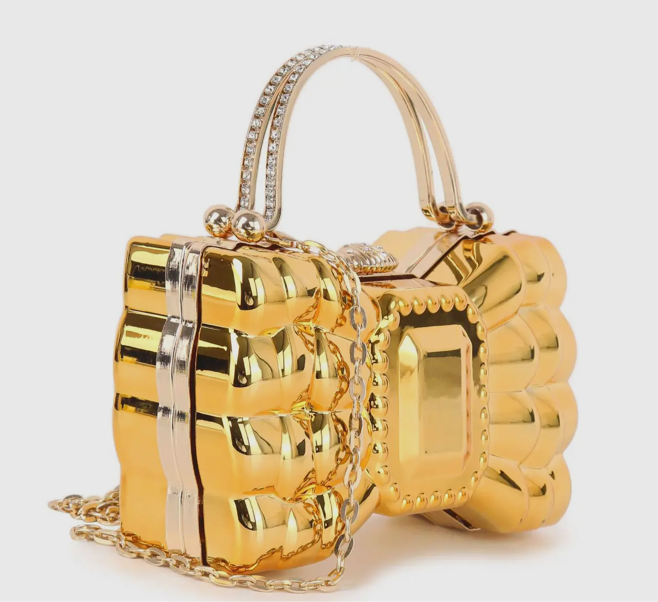 Metal Bow Acrylic Design Bag