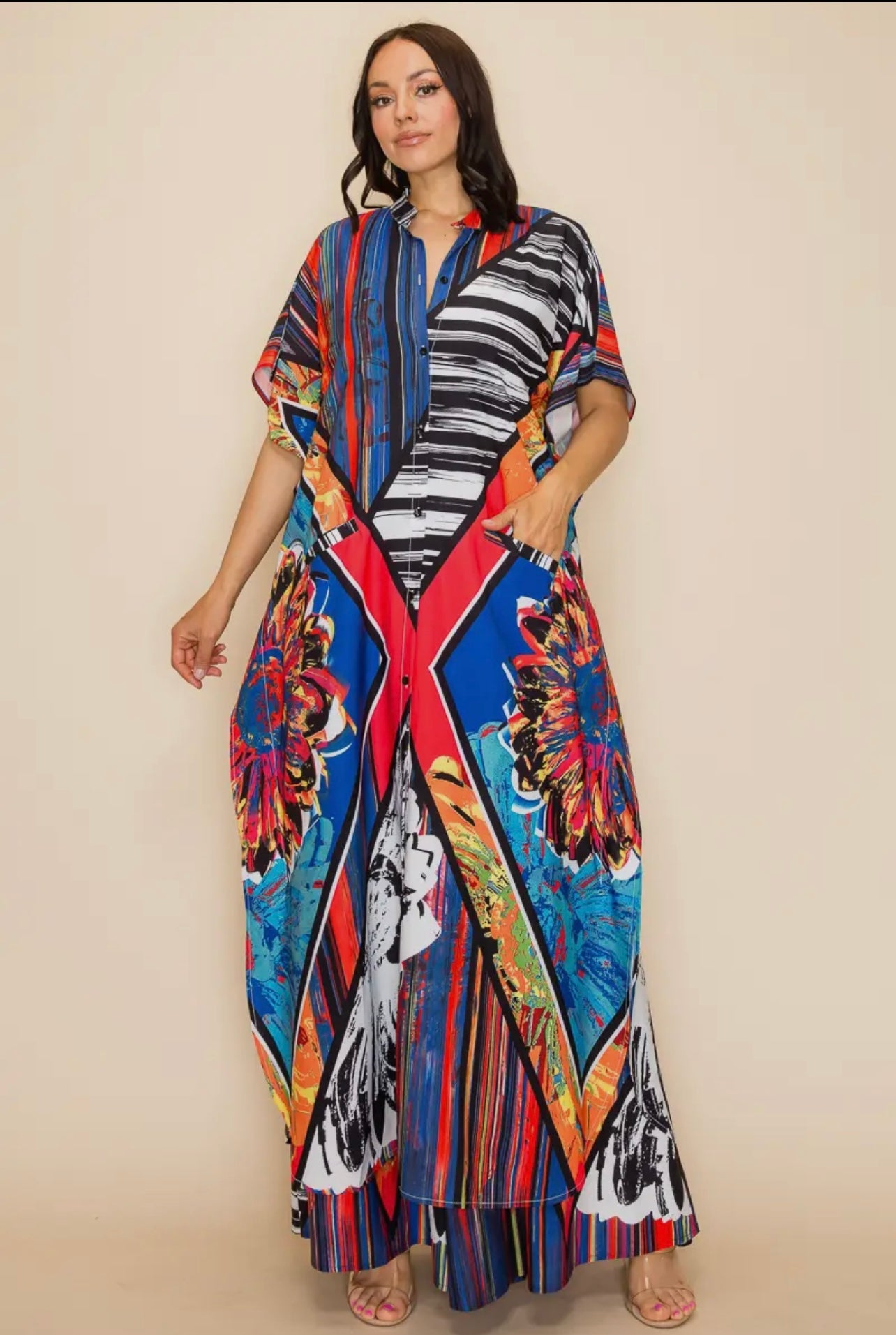 Sudden Blue Floral 2pc Pant Set