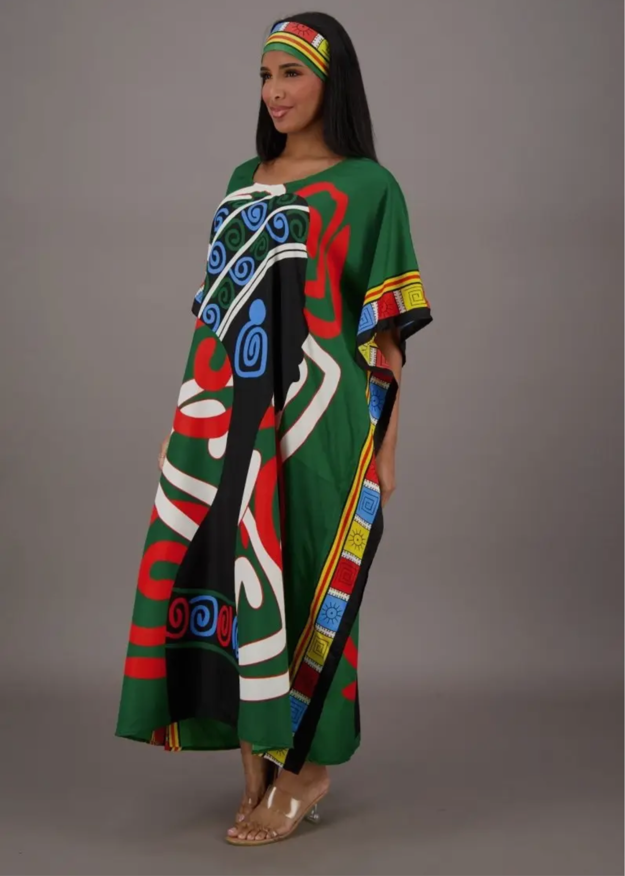 Coorful PRINT RAYON KAFTAN
