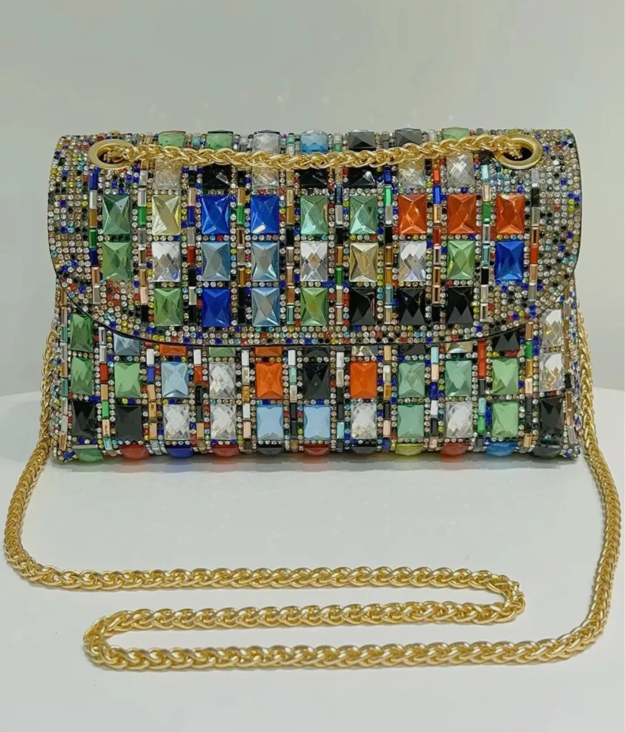 Celebrity Multi Color Rhinestone Bag