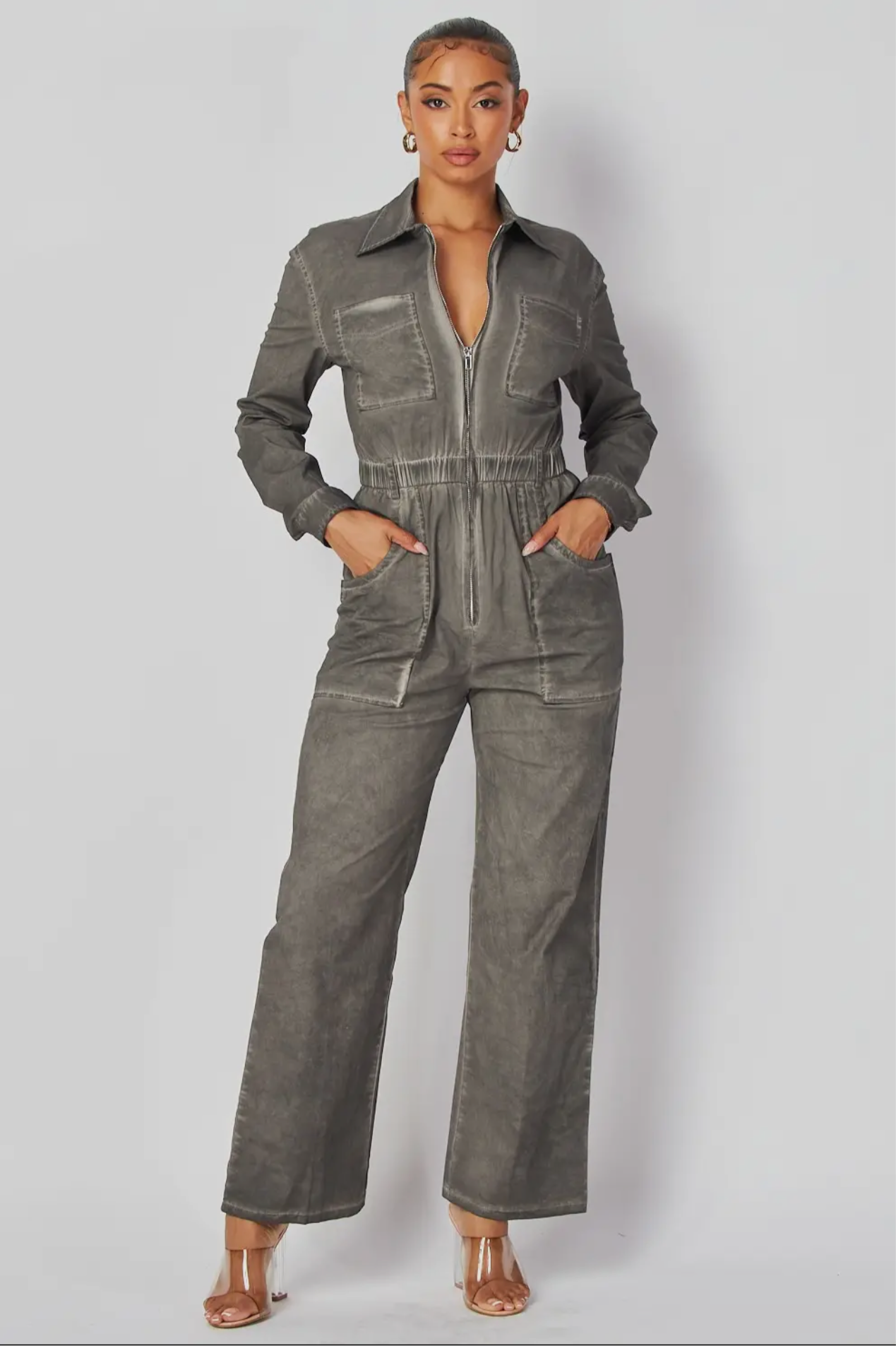Motto Jumpsuit_ Charcoal