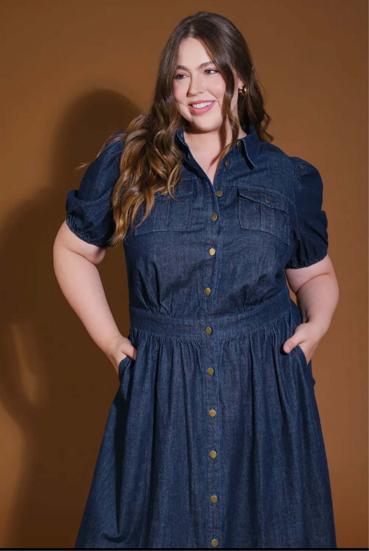GET THE LOOK DENIM MIDI DRESS