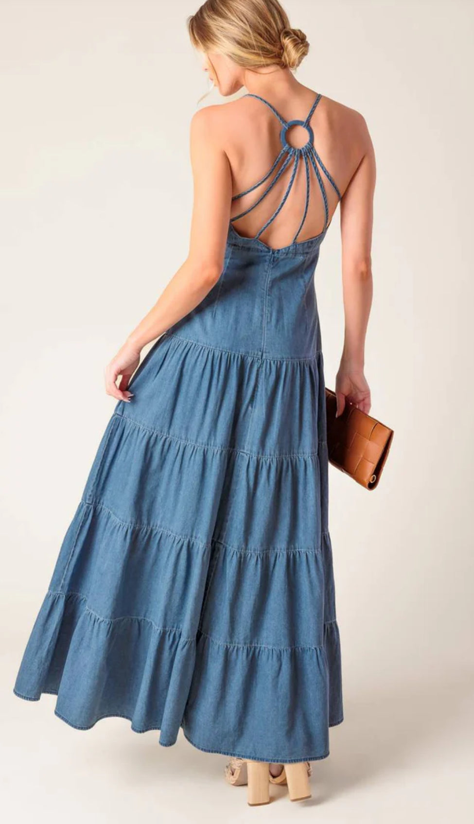 SUNDAY BEST CHAMBRAY MIDI DRESS