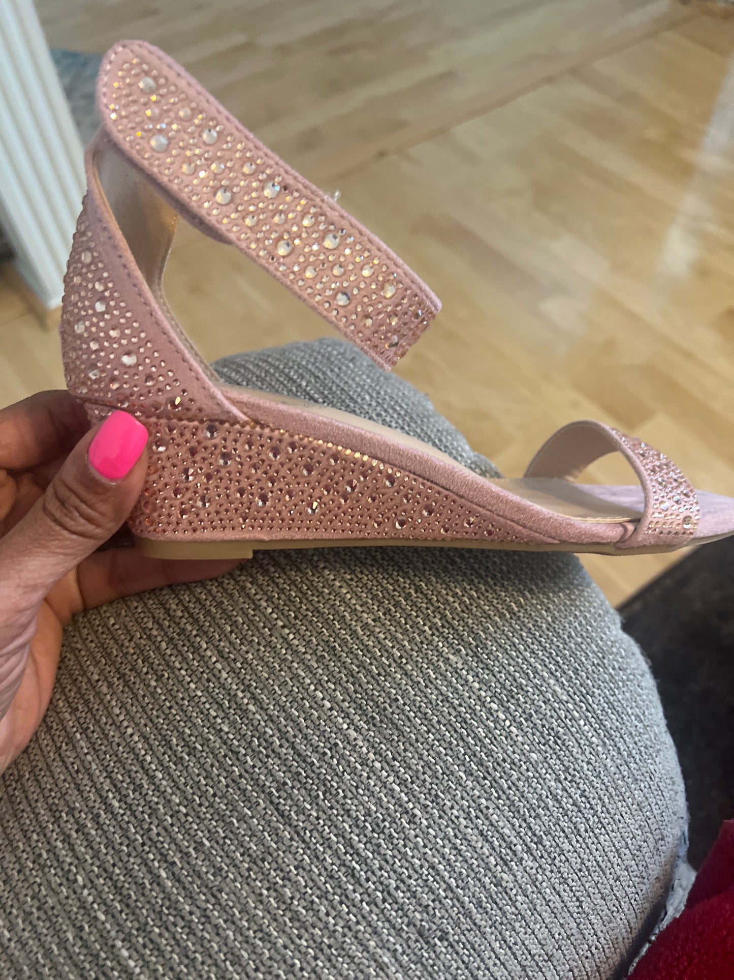 Pave Crystal Embellished Wedges