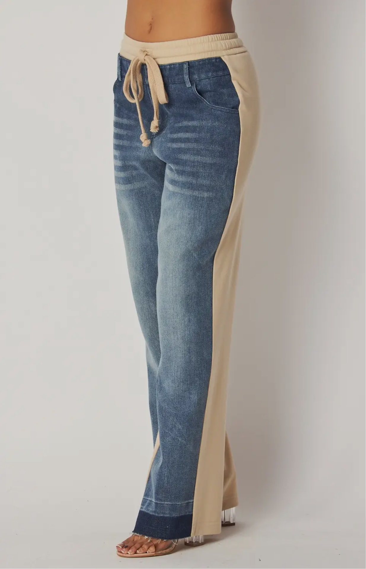 Danni DETAIL DENIM JEANS_Beige