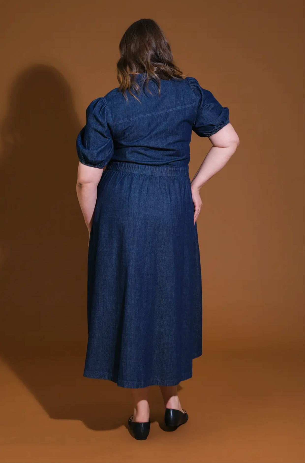 GET THE LOOK DENIM MIDI DRESS