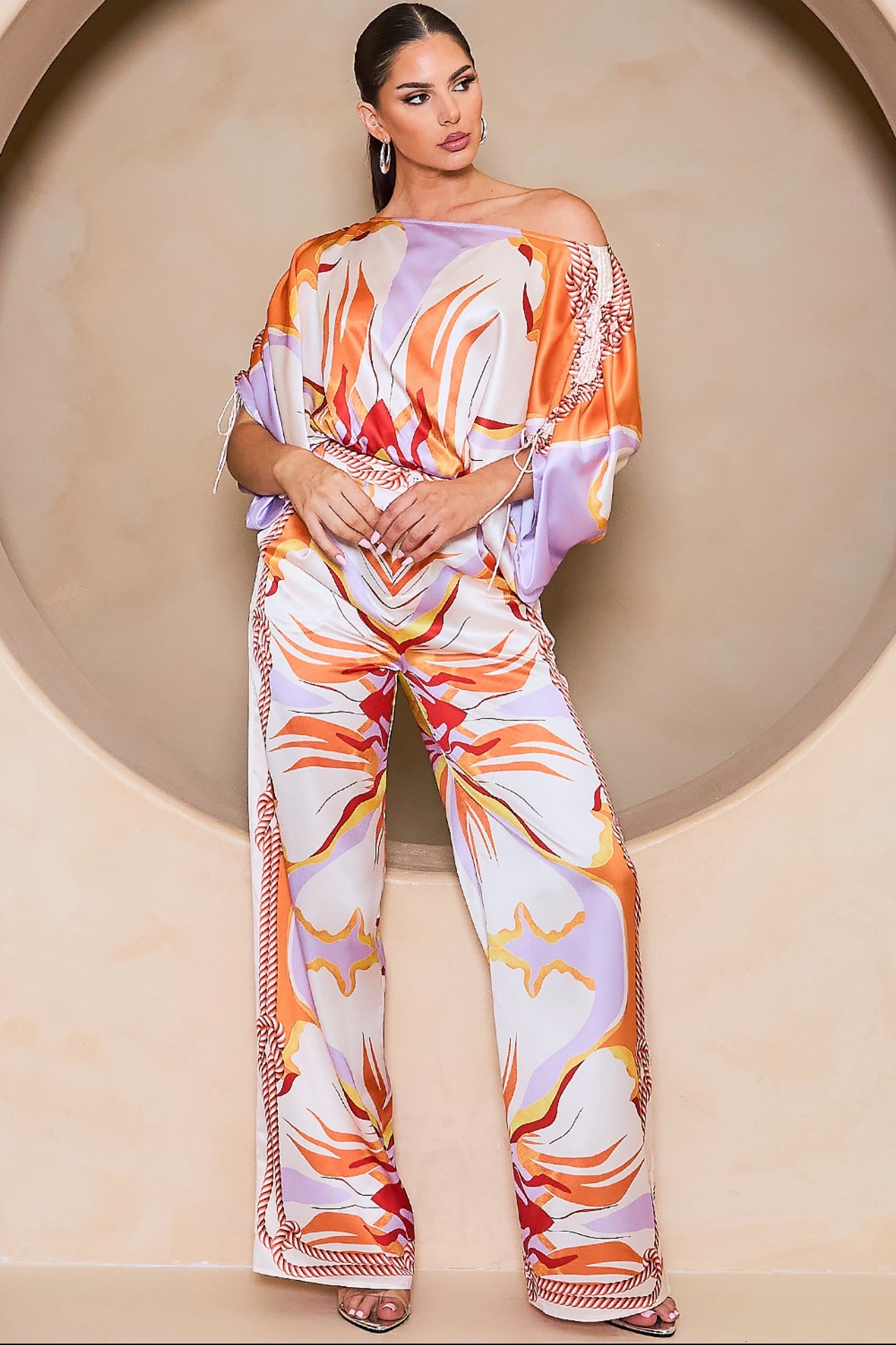 Sasha 2pc Satin Pant Set