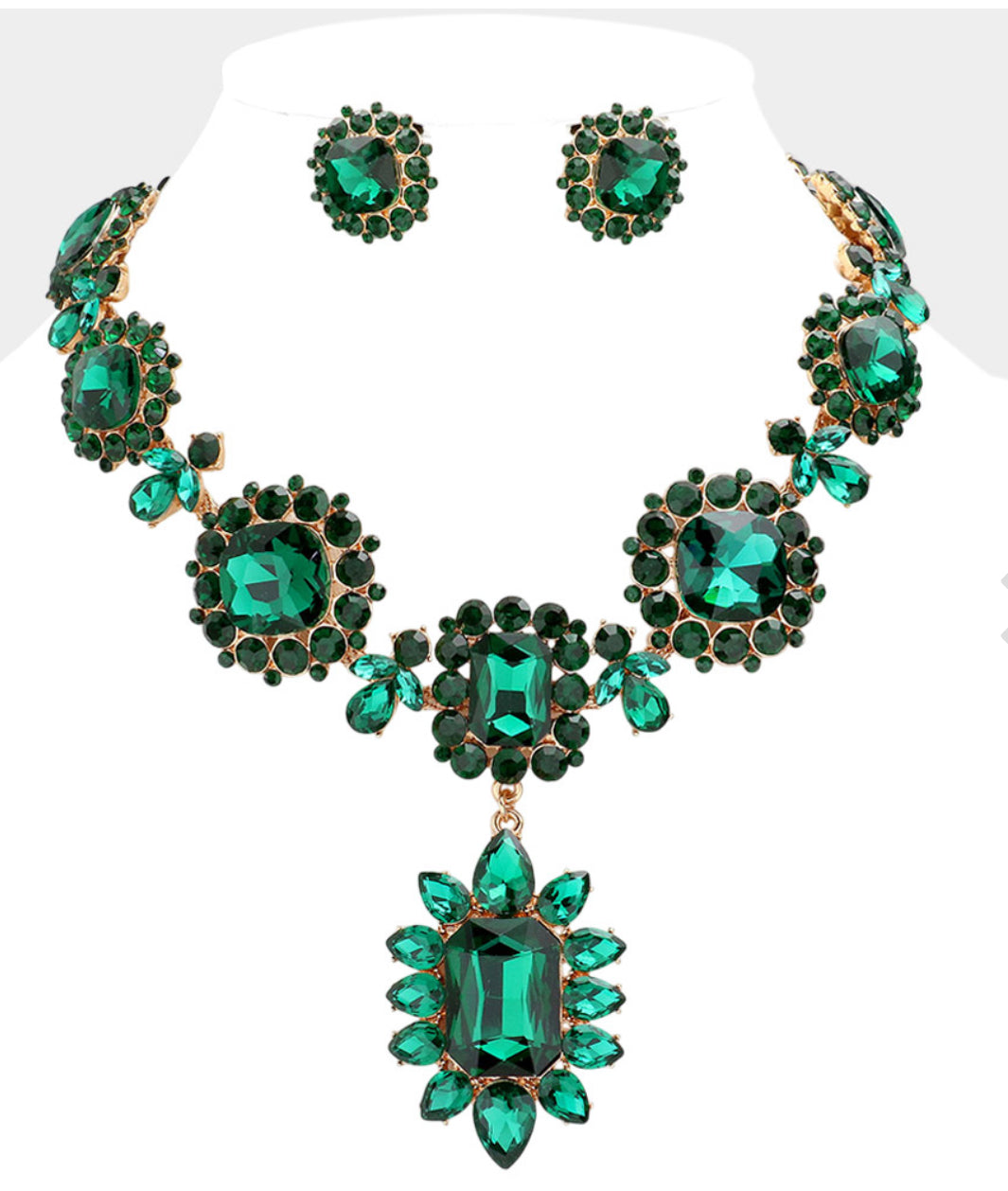 Multi Stone Link Evening Necklace
