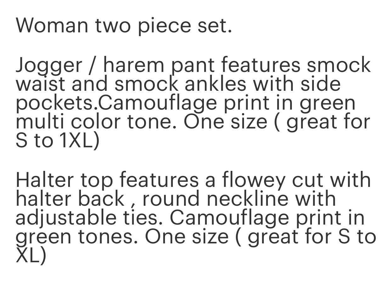Lena Halter Camo Pant Set_One Size Fits up To 1X