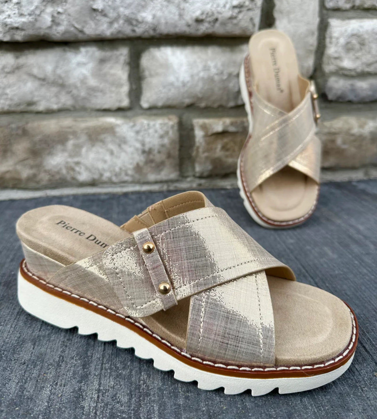 Empire Gold Wedge Sandal
