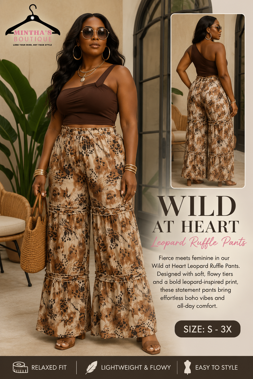 π Wild at Heart Leopard Ruffle Pants π