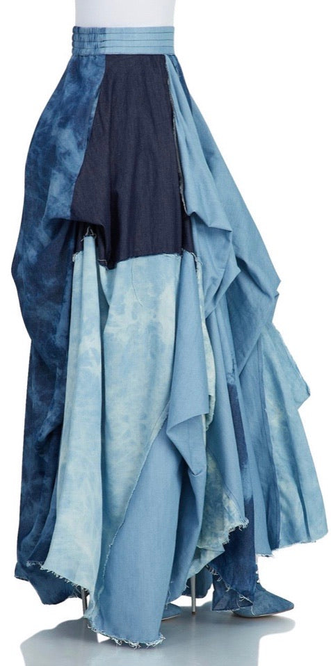 Denim Multi Layer Skirt