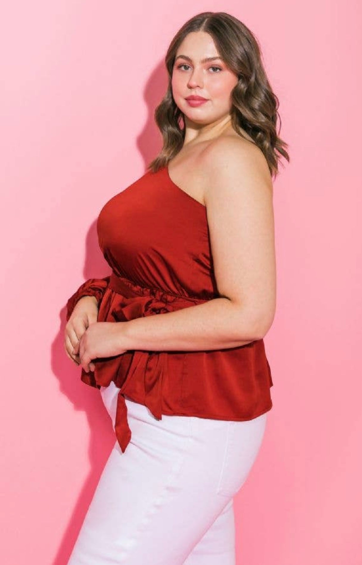 Having My Way One Shoulder Top