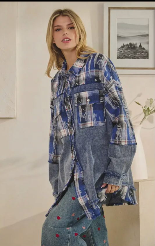 Ex-Plan Plaid Shirt_Runs Big Size Down