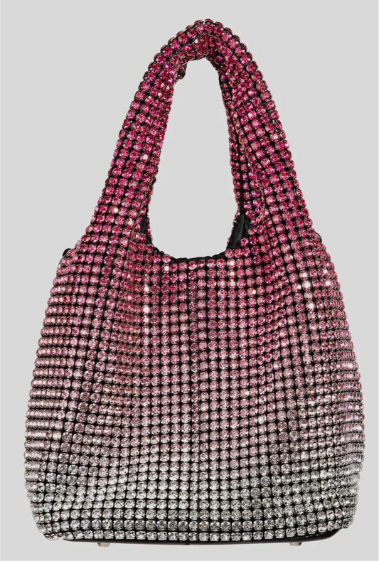 MULTI COLOR RHINESTONE RIHANNA EVENING BAG