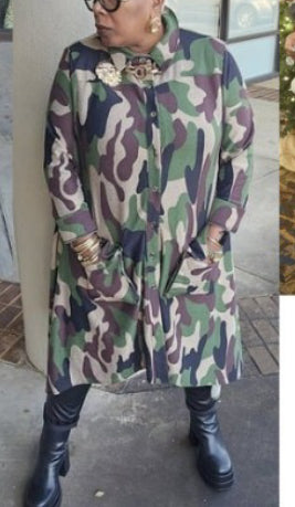 Camo High Low Tunic/Jacket