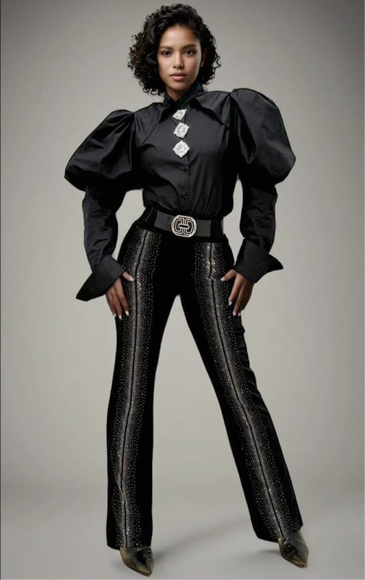 Sparkle Front Fitted Pants Only