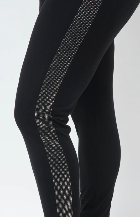 Side Rhinestones Leggings