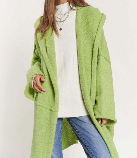 Green Cardigan Sweater