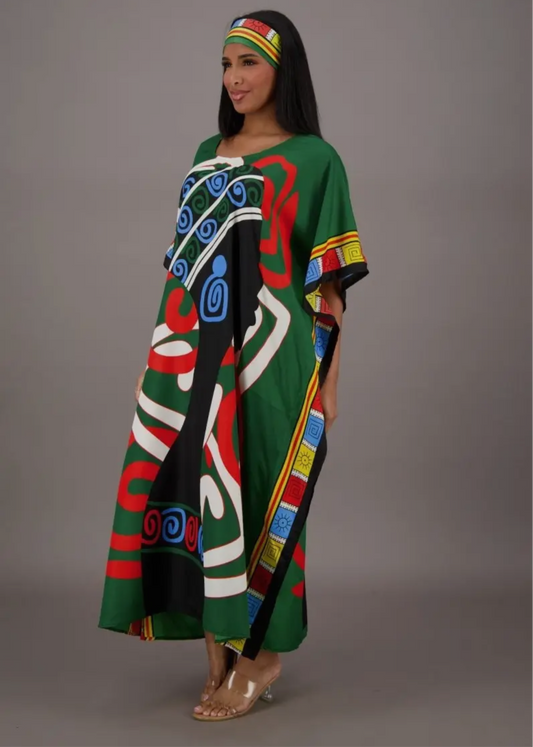 Coorful PRINT RAYON KAFTAN