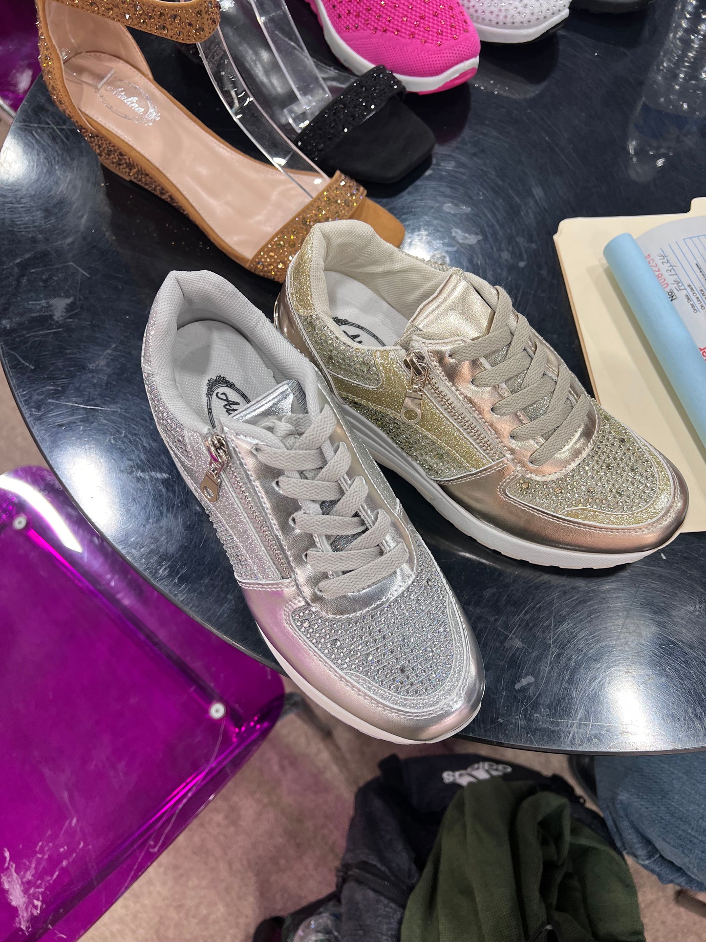 Maxima Metallic Sneaker_Gold