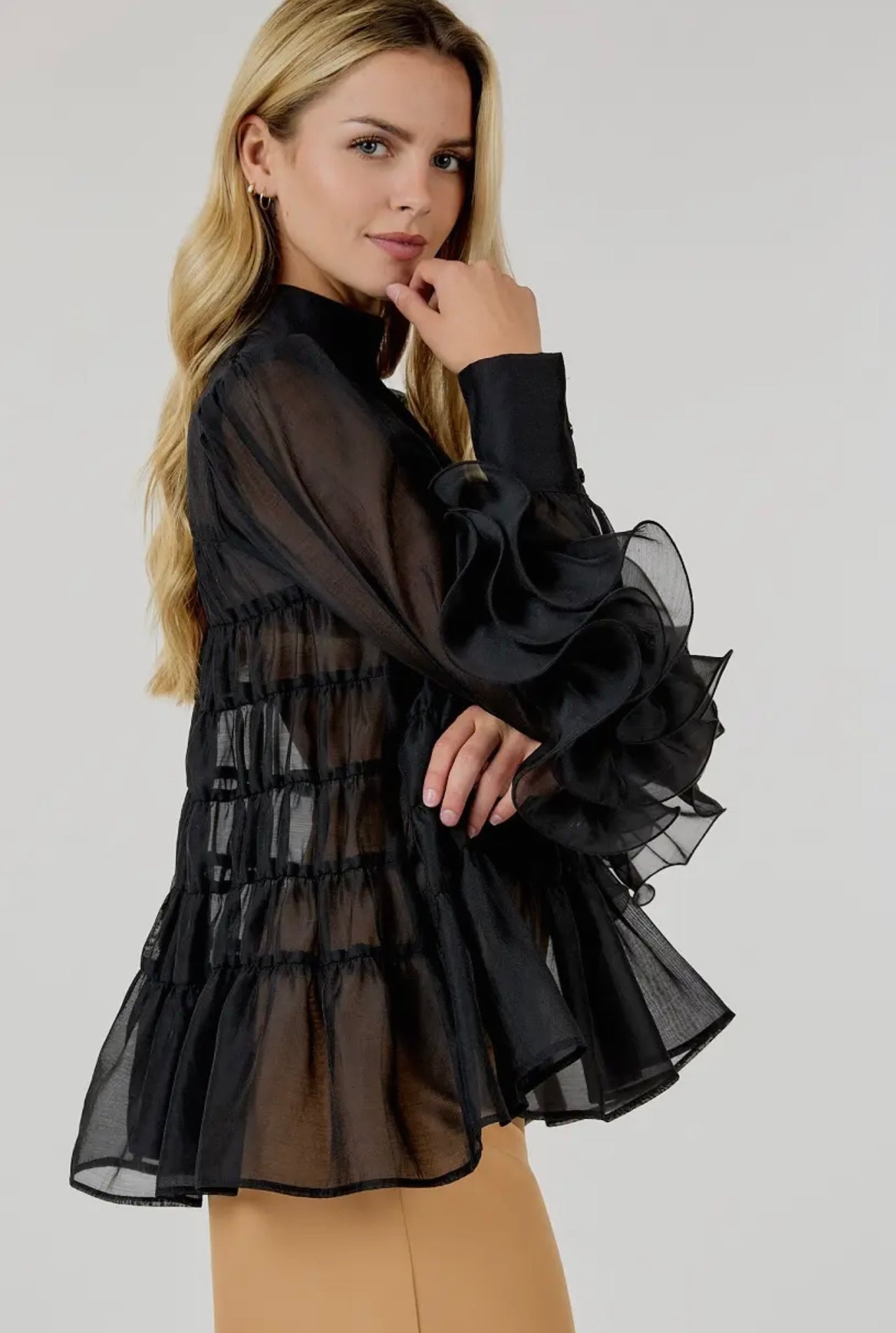 Sycamore Ruffle Sleeve Top
