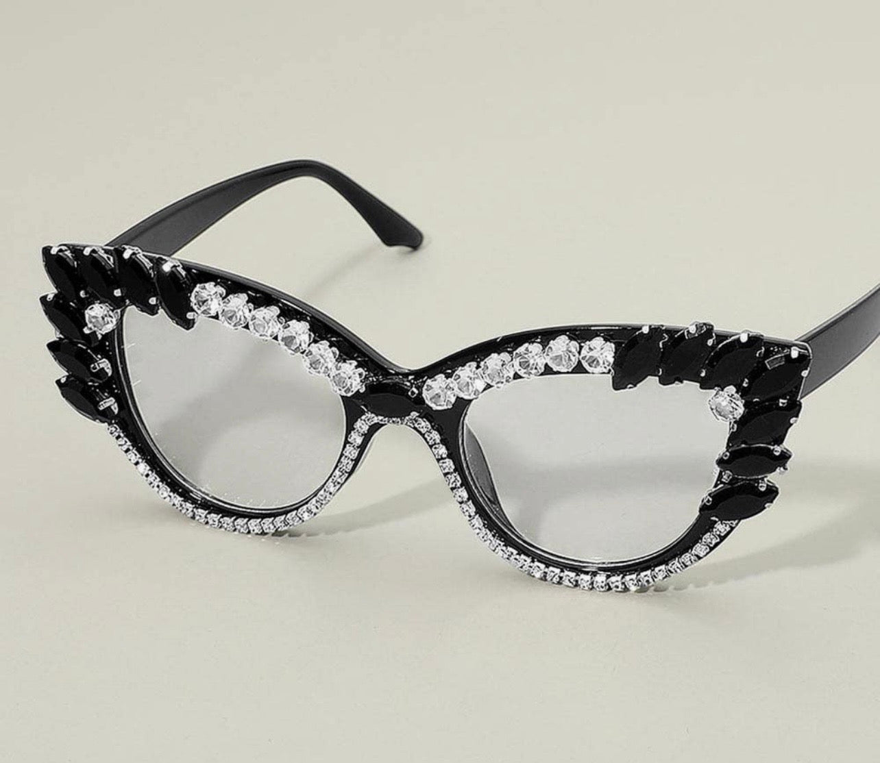 Aspen Cat Eye Rhinestone Glasses