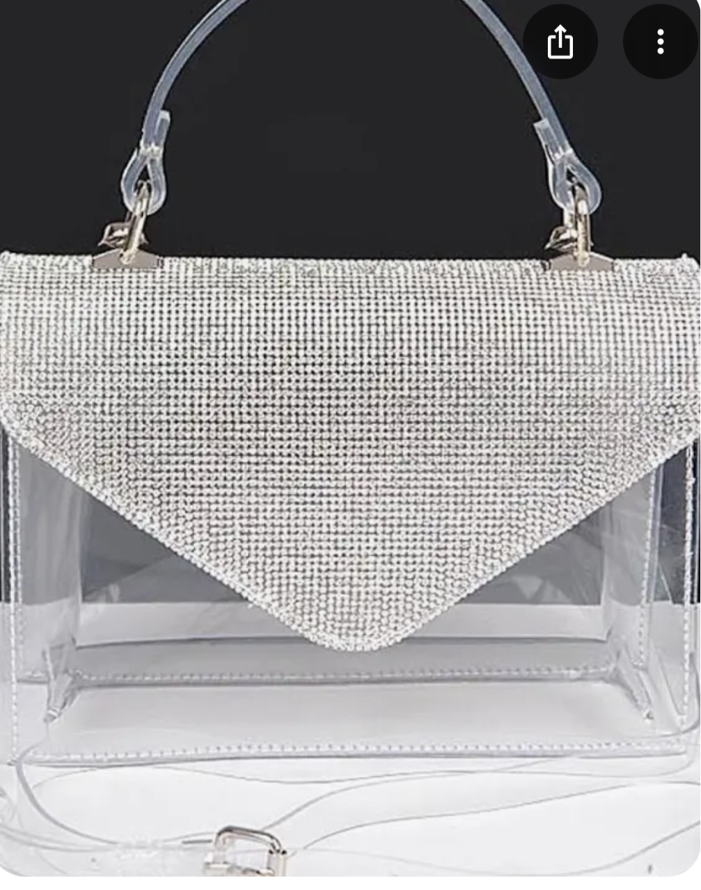 Transparent Rhinestone Purse_Silver