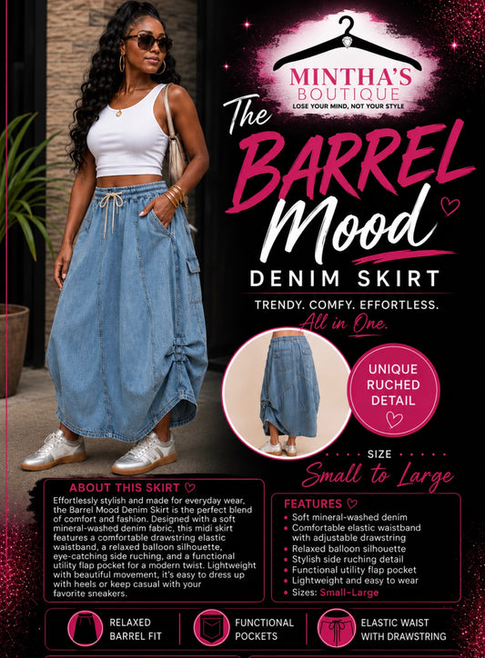 The Barrel Mood Denim Skirt