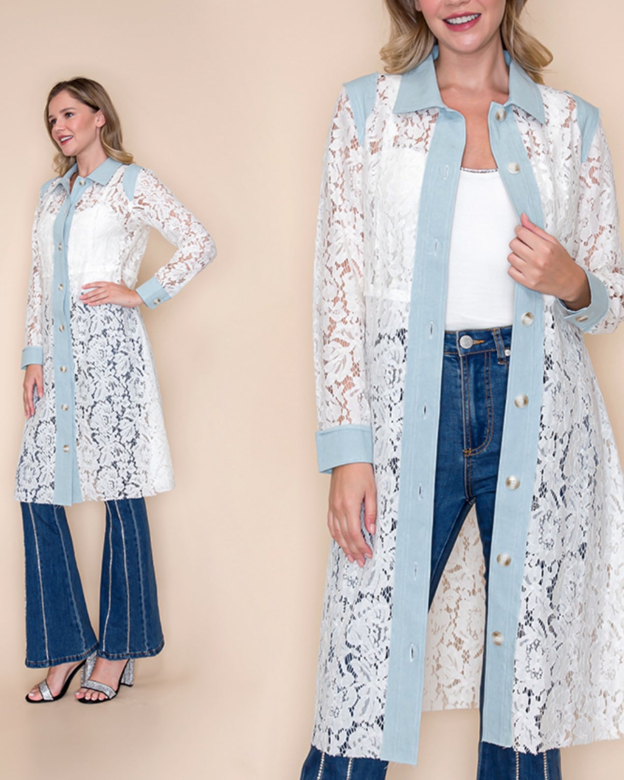 Ambience Lace & Denim Jacket