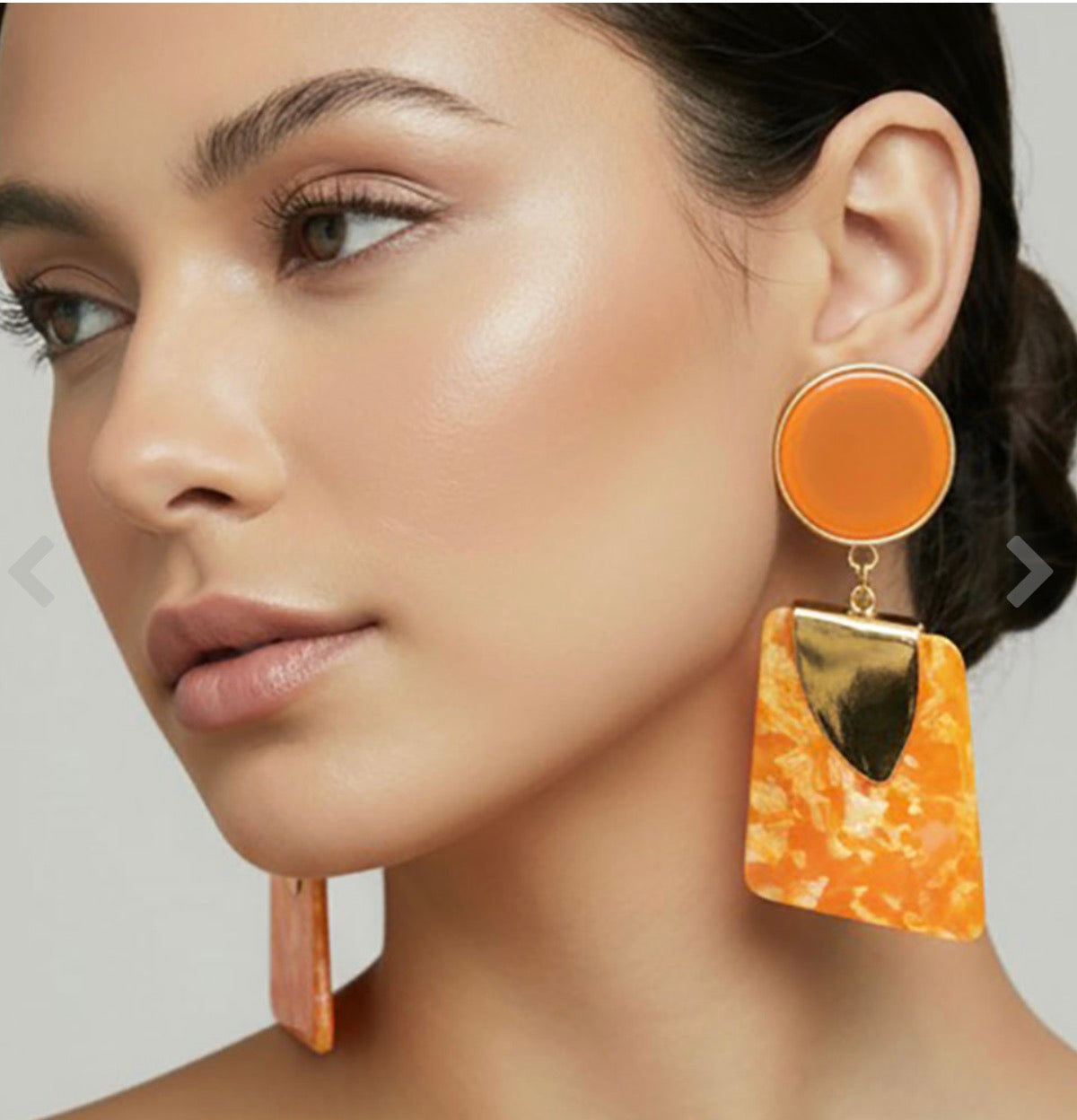 Bold Geometric Drop Statement Earrings