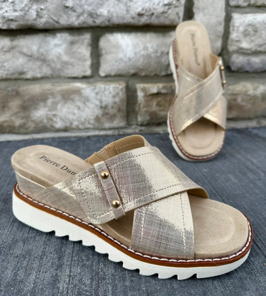 Empire Gold Wedge Sandal