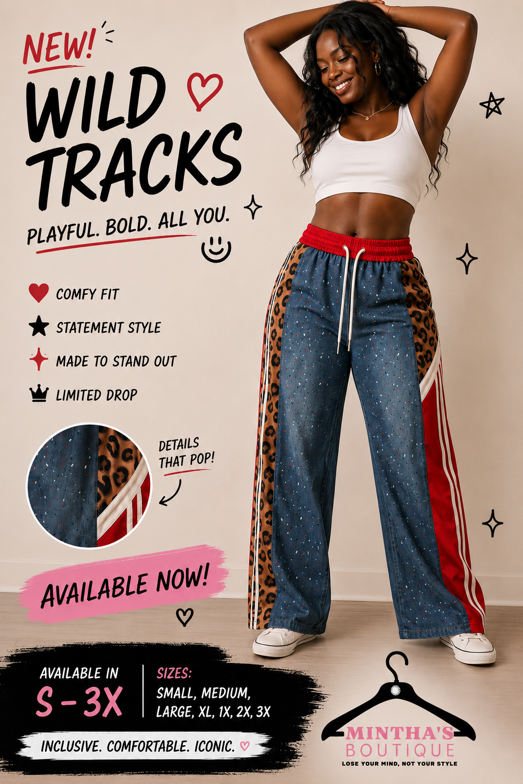 Red Wild Track Pants