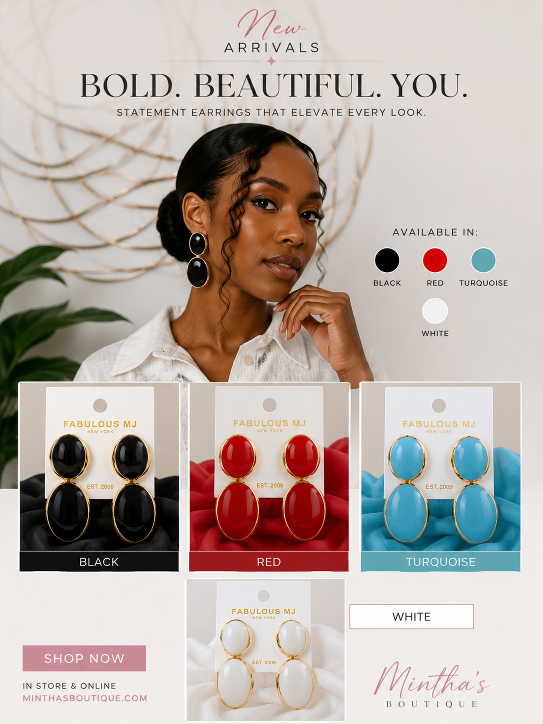 The Oval Drop Earrings