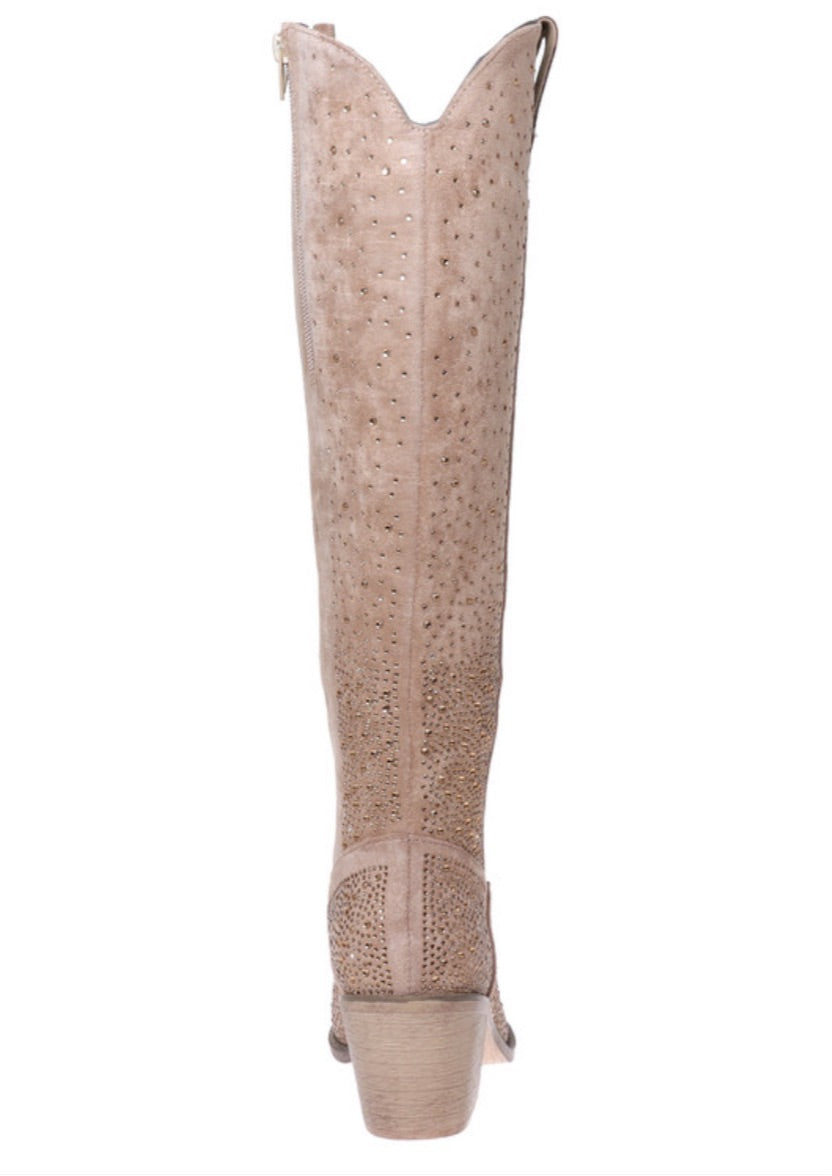 Taupe_NASH BASH Tall Western Rhinestone Boot