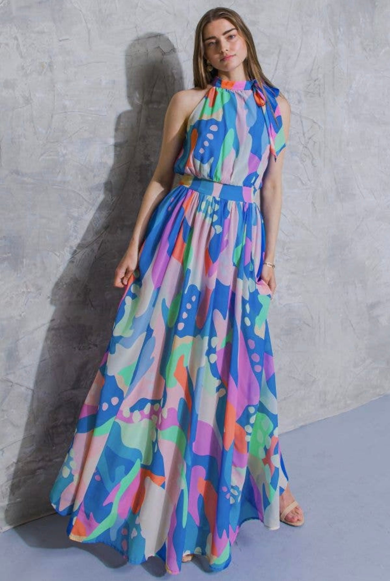 Gabriell Maxi Halter Dress_Large