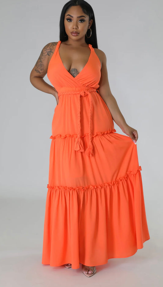 Lillie Vacay Dress _Orange Only